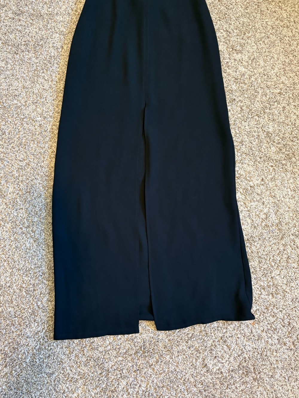 Y2K 90s Minimalist Slip Dress black Open Back Maxi Dress Lace-Up Back Size XS - Picture 7 of 13